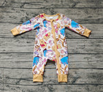 LR0971 Cartoon Honey Bear Baby Zip Romper Sleepers