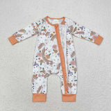 LR0980 Rainbow Ghost Baby Zip Romper Sleepers