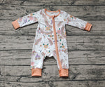 LR0980 Rainbow Ghost Baby Zip Romper Sleepers