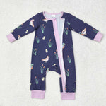 LR1036 Mallard Pink Baby Zip Romper Sleepers