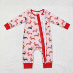 Weenie Dog Christmas Family Pajamas Sibling Matching Clothes