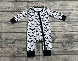 LR1096 Halloween Bat Black Baby Zip Romper Sleepers