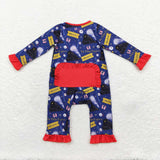 LR1132 Bamboo The Polar Express Believe Baby Zip Romper Sleepers Girl