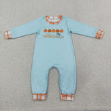 LR1189 Fall Pumpkin Patch Baby Boy Romper