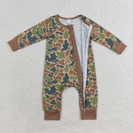 LR1203 Bamboo Camo Baby Zip Romper Sleepers Boy