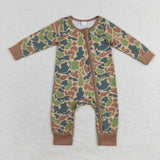 LR1203 Bamboo Camo Baby Zip Romper Sleepers Boy