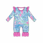 LR1327 Flower Garden Pink Baby Girl Romper