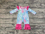 LR1327 Flower Garden Pink Baby Girl Romper