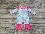 LR1327 Flower Garden Pink Baby Girl Romper