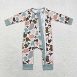 LR1387 Bamboo Hunting Mallard Dog Baby Zip Romper Sleepers