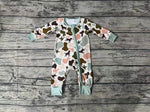 LR1387 Bamboo Hunting Mallard Dog Baby Zip Romper Sleepers