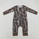 LR1452 Bamboo Hunting Camo Baby Zip Romper Sleepers