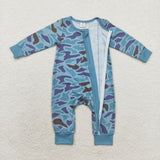 LR1462 Bamboo Camo Baby Zip Romper Sleepers