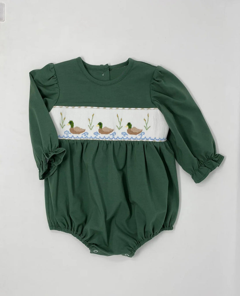 Bubble Romper in Clover & Ladybugs Green main image 0