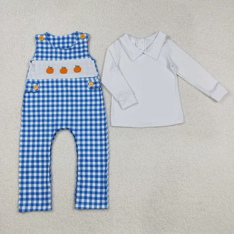 LR1501 Embroidery Pumpkin Baby Romper 2 Pcs Set