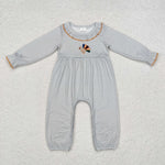 LR1542 Embroidery Thanksgiving Turkey Baby Boy Romper