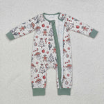 LR1674 Howdy Santa Cactus Baby Zip Romper Sleepers