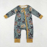 LR1680 Bamboo Gone Hunting Mallard Baby Zip Romper Sleepers