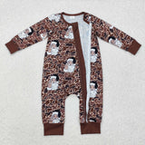 LR1820 Bamboo Christmas Santa Camo Baby Zip Romper Sleeper