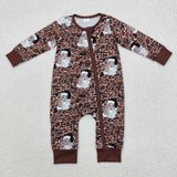 LR1820 Bamboo Christmas Santa Camo Baby Zip Romper Sleeper