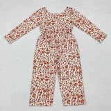 LR1839 Autumn Flower Turmeric Girl's Jumpsuit