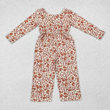 LR1839 Autumn Flower Turmeric Girl's Jumpsuit