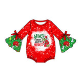 Preorder Samples LR1893 Christmas Better have my presents Baby Girls Bubble Romper