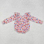 LR1917 Love Pink Cute Baby Girls Bubble Romper