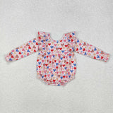 LR1917 Love Pink Cute Baby Girls Bubble Romper