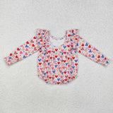 LR1917 Love Pink Cute Baby Girls Bubble Romper