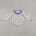 LR2042 Mardi Gras Boots Baby Girl Bubble Romper