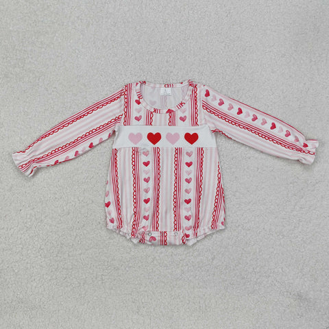 LR2134 Valentine's Day Love Baby Girl Romper