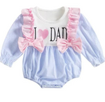 Preorder 12.09 LR2156 I LOVE DAD Baby Girls Romper