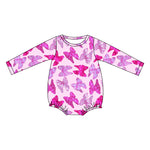 Preorder 12.29 LR2173 Bows Pink Baby Girls Bubble Romper