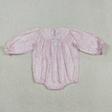 LR2184 Thankful Turkey Smocked Baby Girls Bubble Romper