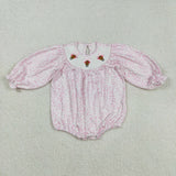 LR2184 Thankful Turkey Smocked Baby Girls Bubble Romper
