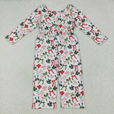 LR2192 Christmas Coquette Bows Girl's Jumpsuit