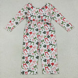 LR2192 Christmas Coquette Bows Girl's Jumpsuit