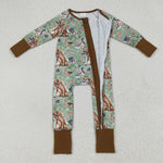 LR2234 Hunting Mallard Ducks Baby Zipper Romper Sleepers