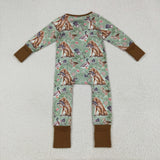 LR2234 Hunting Mallard Ducks Baby Zipper Romper Sleepers