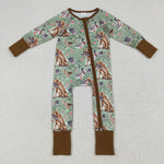 LR2234 Hunting Mallard Ducks Baby Zipper Romper Sleepers