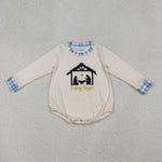 LR2292 Holy Night Nativity Jesus Baby Boys Romper
