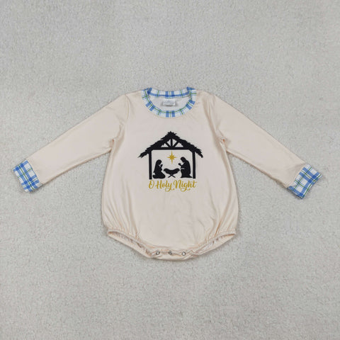 LR2292 Holy Night Nativity Jesus Baby Boys Romper