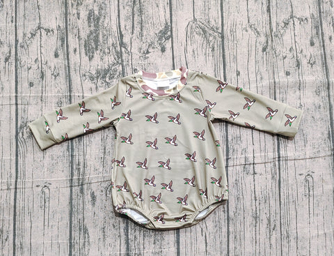 Preorder Samples LR2302 Hunting Camo Mallard Ducks Baby Boys Romper