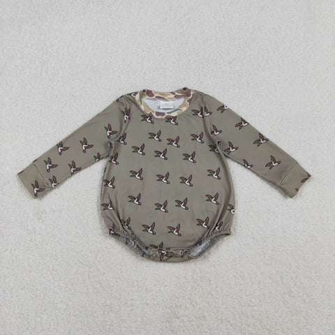 LR2302 Hunting Camo Mallard Ducks Baby Boys Romper