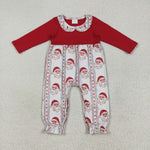 LR2331 Christmas Santa Red Baby Girls Romper