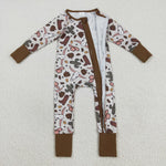 LR2334 Cowboy Cactus Pumpkin Baby Sleepers