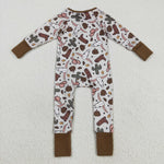 LR2334 Cowboy Cactus Pumpkin Baby Sleepers