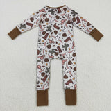 LR2334 Cowboy Cactus Pumpkin Baby Sleepers