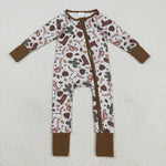 LR2334 Cowboy Cactus Pumpkin Baby Sleepers